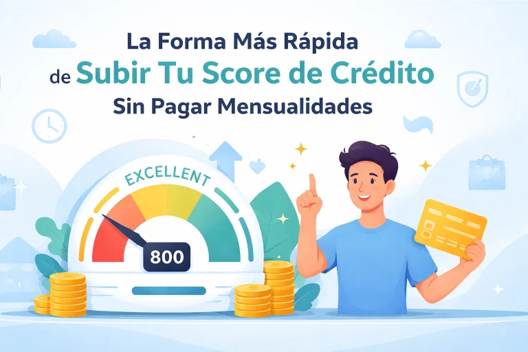 Mega-Guía: La Forma Más Rápida de Subir Tu Score de Crédito Sin Pagar Mensualidades