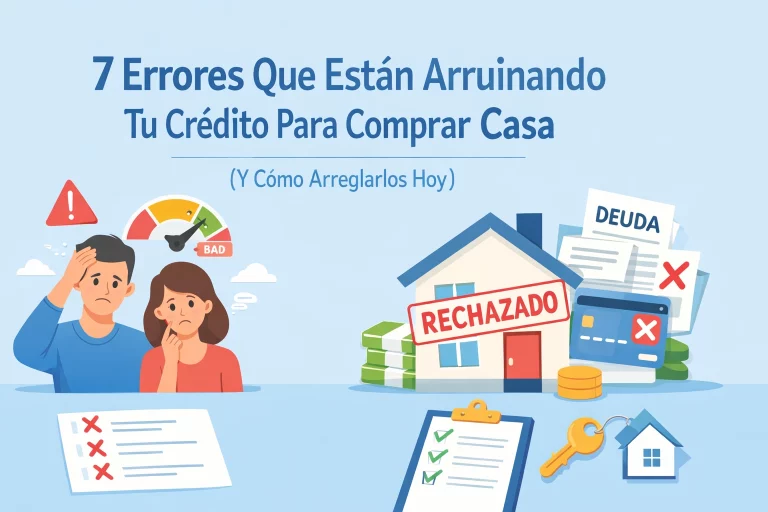 7 Errores Que Están Arruinando Tu Crédito Para Comprar Casa (Y Cómo Arreglarlos Hoy)