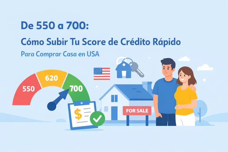 De 550 a 700: Cómo Subir Tu Score de Crédito Rápido Para Comprar Casa en USA
