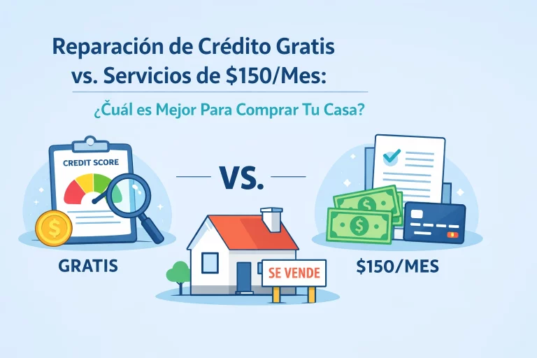 Reparación de Crédito Gratis vs. Servicios de $150/Mes: ¿Cuál es Mejor Para Comprar Tu Casa?