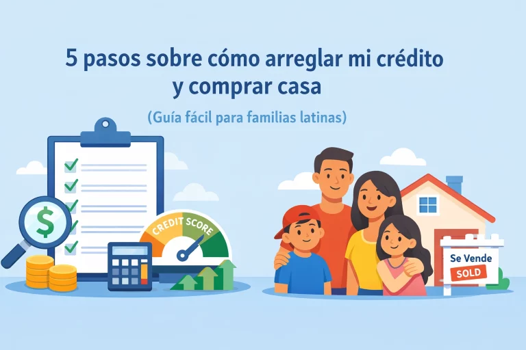 5 pasos sobre cómo arreglar mi crédito y comprar casa (Guía fácil para familias latinas)