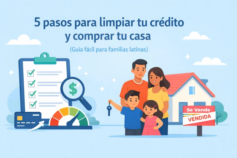 5 pasos para limpiar tu crédito y comprar tu casa (Guía fácil para familias latinas)