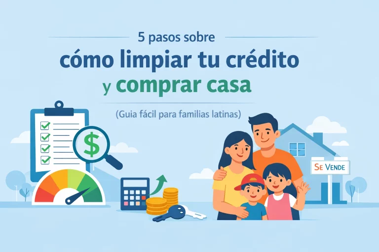5 pasos sobre cómo limpiar tu crédito y comprar casa (Guía fácil para familias latinas)