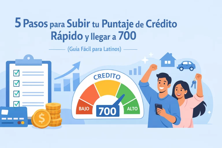 5 Pasos para Subir tu Puntaje de Crédito Rápido y llegar a 700 (Guía Fácil para Latinos)
