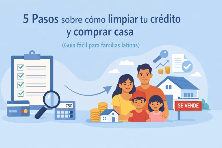 5 Pasos sobre cómo limpiar tu crédito y comprar casa (Guía fácil para familias latinas)