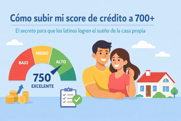 Cómo subir mi score de crédito a 700+: El secreto para que los latinos logren el sueño de la casa propia