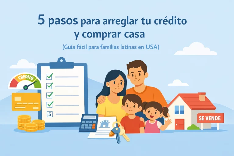 5 pasos para arreglar tu crédito y comprar casa (Guía fácil para familias latinas en USA)