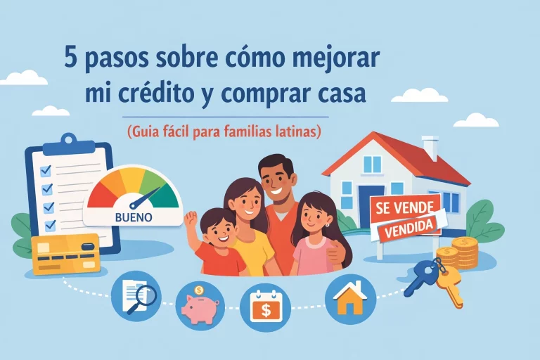 5 pasos sobre cómo mejorar mi crédito y comprar casa (Guía fácil para familias latinas)