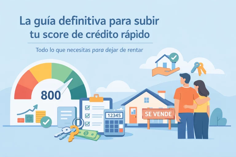 La guía definitiva para subir tu score de crédito rápido: Todo lo que necesitas para dejar de rentar