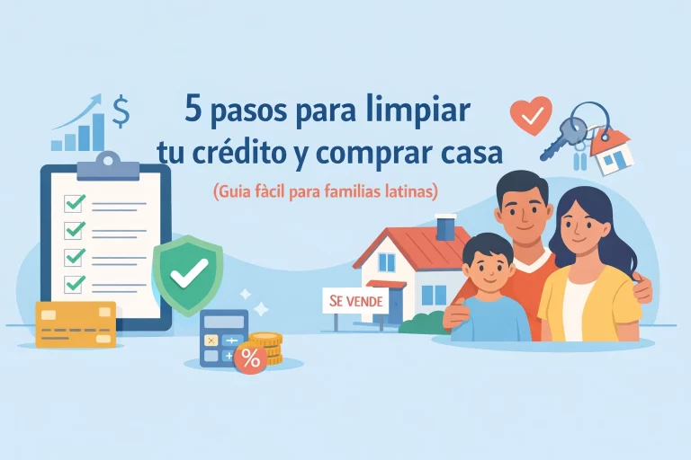 5 pasos para limpiar tu crédito y comprar casa (Guía fácil para familias latinas)