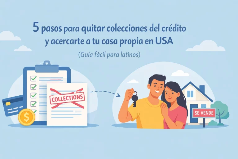 5 pasos para quitar colecciones del crédito y acercarte a tu casa propia en USA (Guía fácil para latinos)