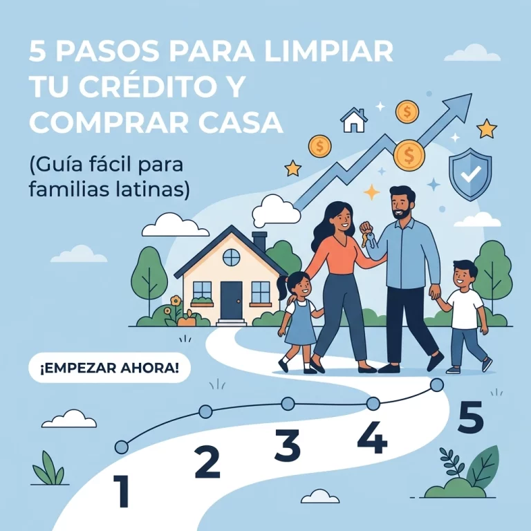 5 pasos para limpiar tu crédito y comprar casa (Guía fácil para familias latinas)