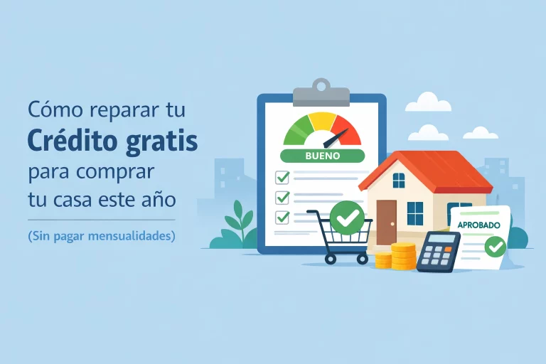 Cómo reparar tu crédito gratis para comprar tu casa este año (Sin pagar mensualidades)