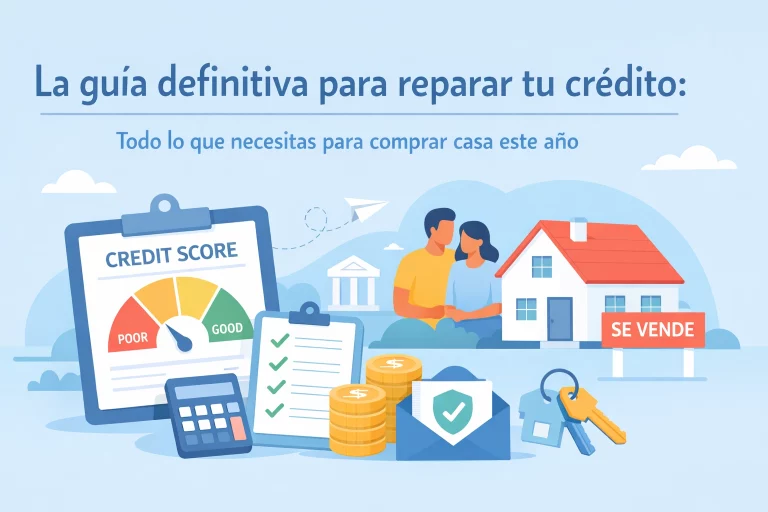 La guía definitiva para reparar tu crédito: Todo lo que necesitas para comprar casa este año