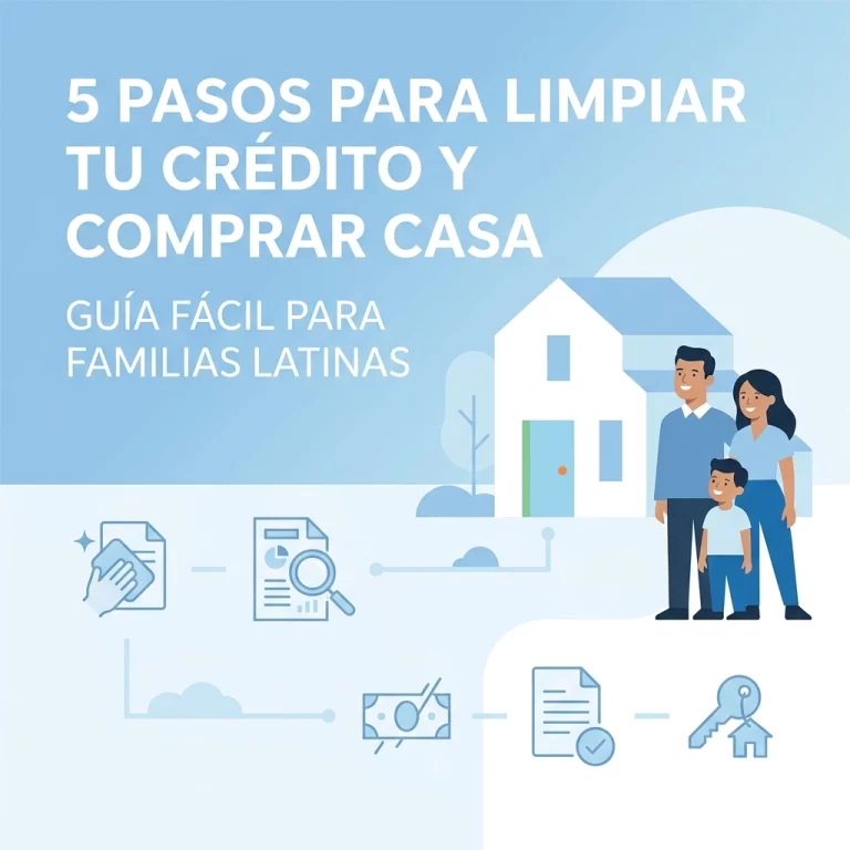 5 pasos para limpiar tu crédito y comprar casa: Guía fácil para familias latinas