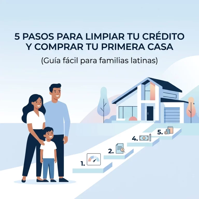 5 pasos para limpiar tu crédito y comprar tu primera casa (Guía fácil para familias latinas)