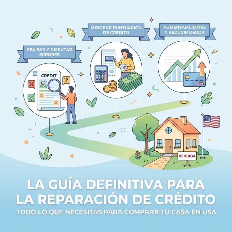 La guía definitiva para la reparación de crédito: Todo lo que necesitas para comprar tu casa en USA