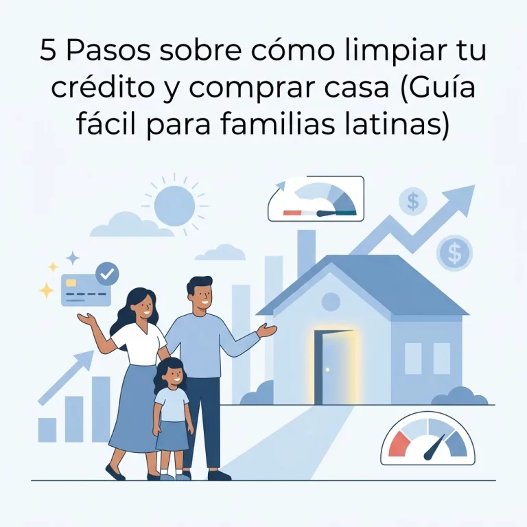 5 Pasos sobre cómo limpiar tu crédito y comprar casa (Guía fácil para familias latinas)