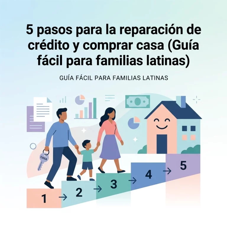5 pasos para la reparación de crédito y comprar casa (Guía fácil para familias latinas)