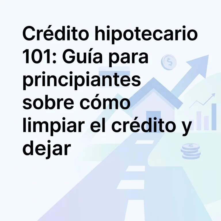 Crédito hipotecario 101: Guía para principiantes sobre cómo limpiar el crédito y dejar de rentar