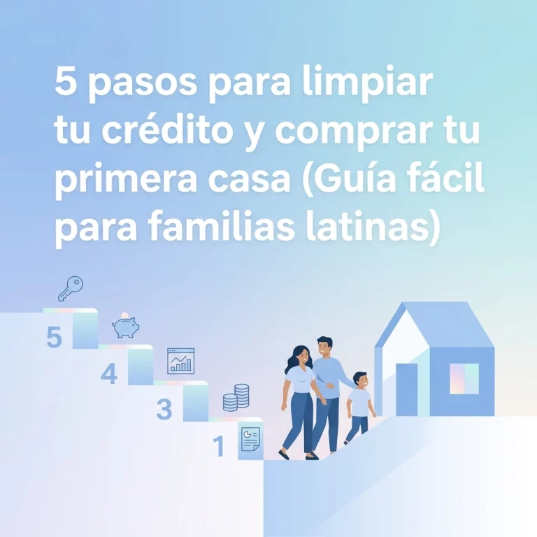 5 pasos para limpiar tu crédito y comprar tu primera casa (Guía fácil para familias latinas)