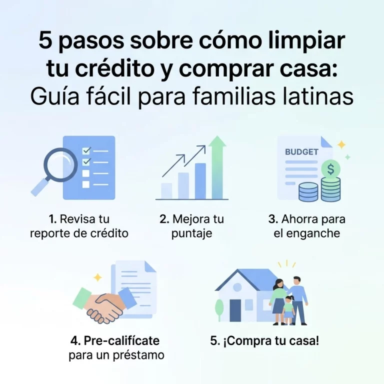 5 pasos sobre cómo limpiar tu crédito y comprar casa: Guía fácil para familias latinas