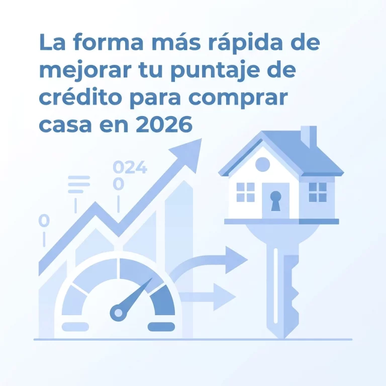 La forma más rápida de mejorar tu puntaje de crédito para comprar casa en 2026