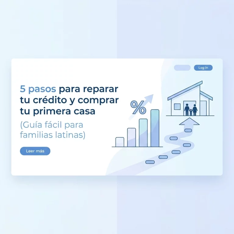 5 pasos para reparar tu crédito y comprar tu primera casa (Guía fácil para familias latinas)