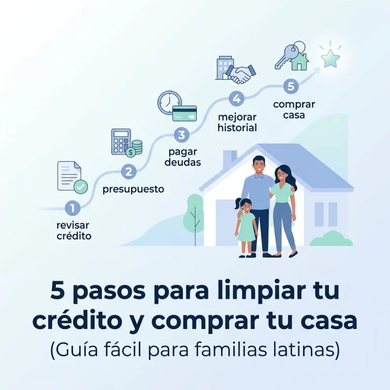 5 pasos para limpiar tu crédito y comprar tu casa (Guía fácil para familias latinas)