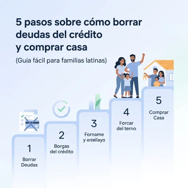 5 pasos sobre cómo borrar deudas del crédito y comprar casa (Guía fácil para familias latinas)